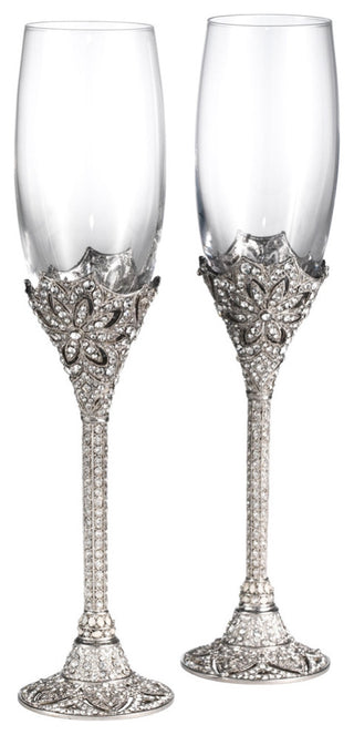 Olivia Riegel Windsor Silver Toasting Flutes Pair