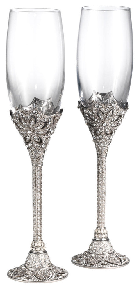 Olivia Riegel Windsor Silver Toasting Flutes Pair
