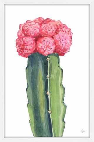 "Royal Crowned Cactus" Framed Painting Print, 20"x30"