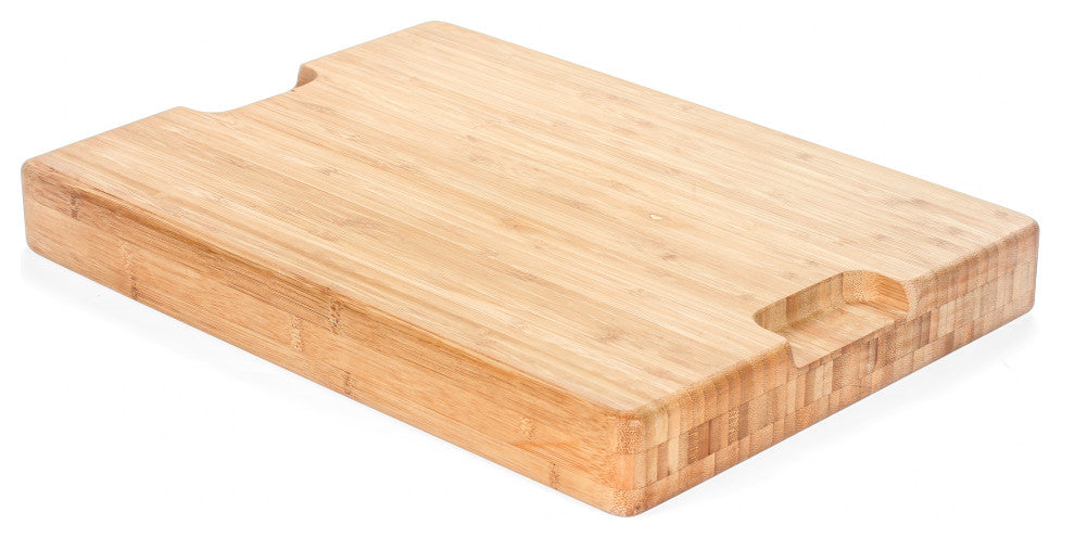Heim Concept Premium Large Organic Bamboo Butcher Block, Professional Grade