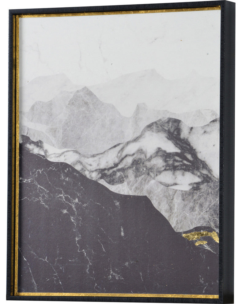 Manford Rectangular Black Framed Wall Art, 3-Piece Set