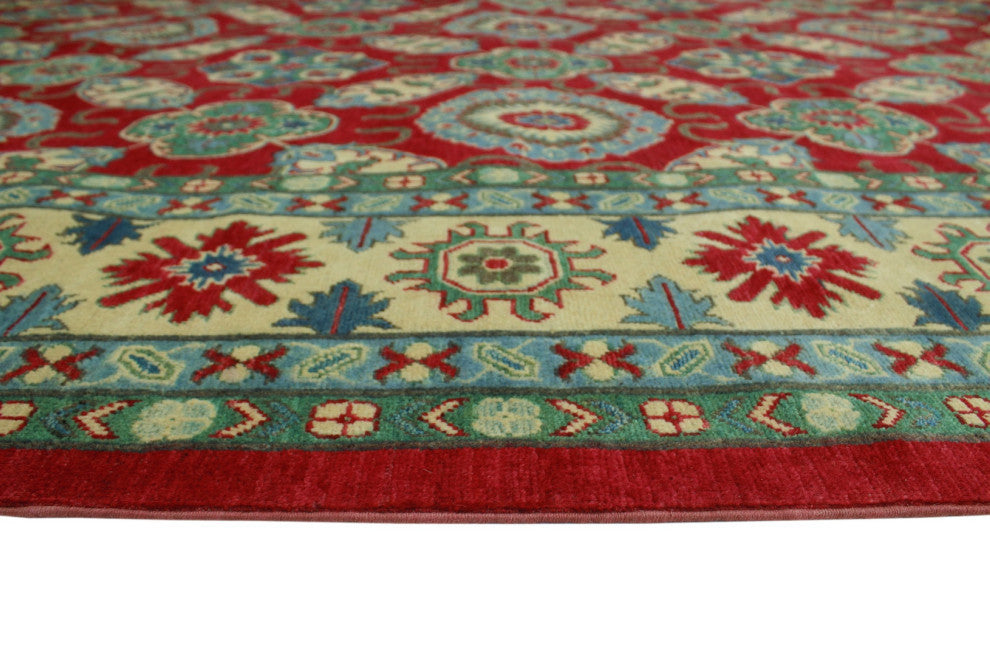 Kazak Kaseem Red Rug, 10'0x13'10