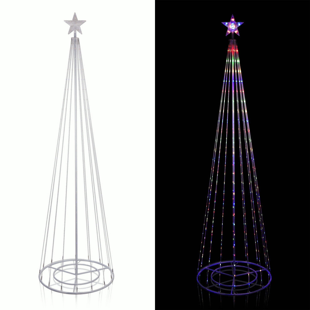Large Tower Christmas Tree with Multi-Functional LED Lights