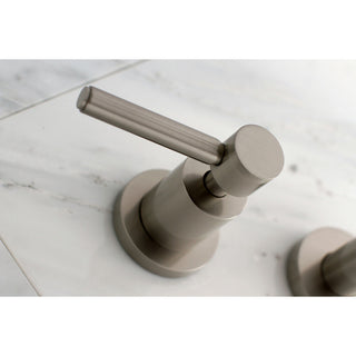 Kingston Brass Two-Handle Wall Mount Tub Faucet, Brushed Nickel
