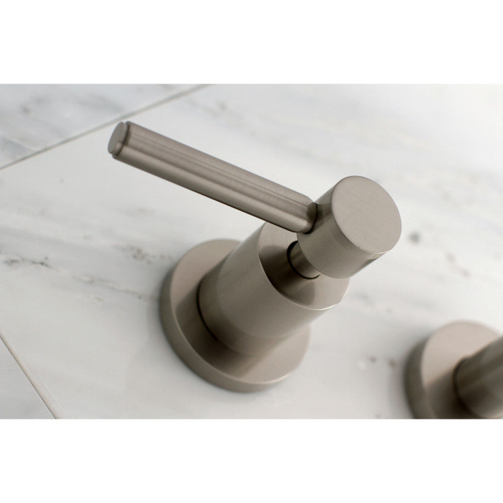 Kingston Brass Two-Handle Wall Mount Tub Faucet, Brushed Nickel