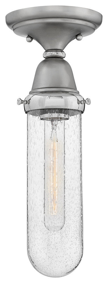 Hinkley Academy Foyer Beaker Glass Flush Mount, English Nickel