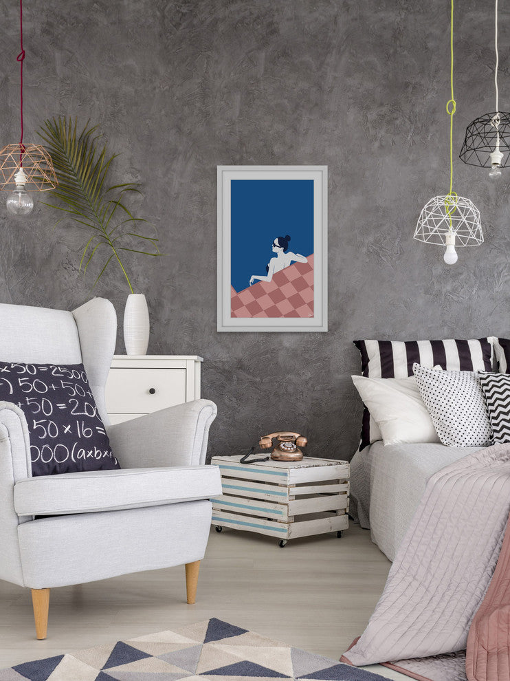 "So Private" Framed Painting Print, 12"x18"