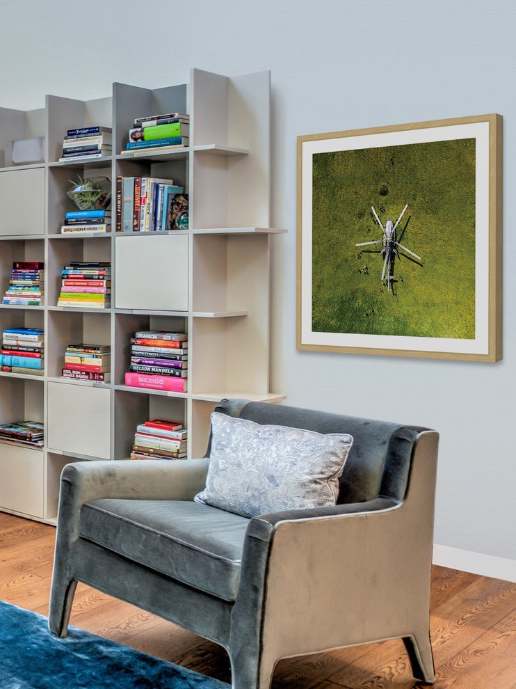 "Helicopter" Framed Painting Print by Karolis Janulis
