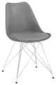 Pemberly Row 19" Upholstered Faux Leather Side Chair in Gray