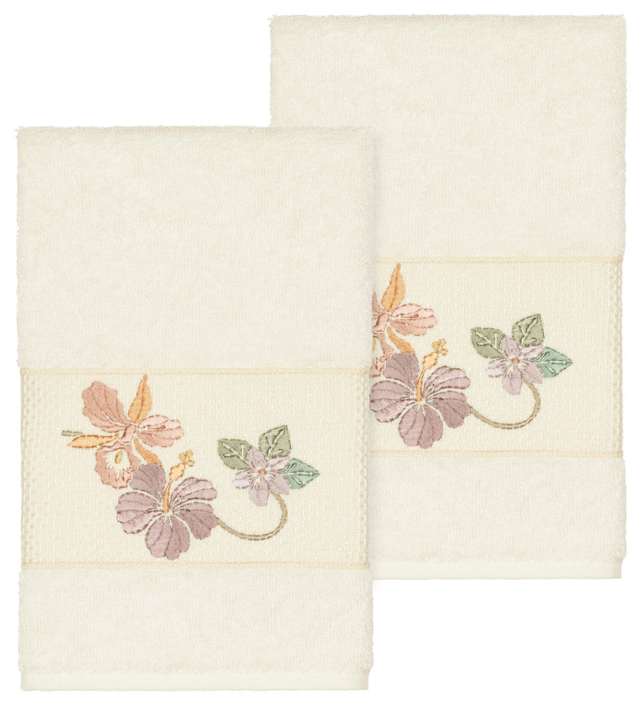 Caroline 2 Piece Embellished Hand Towel Set