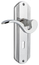 Deco Plate With Keyhole Manor Lever, Bright Chrome, Passage, Non-Handed