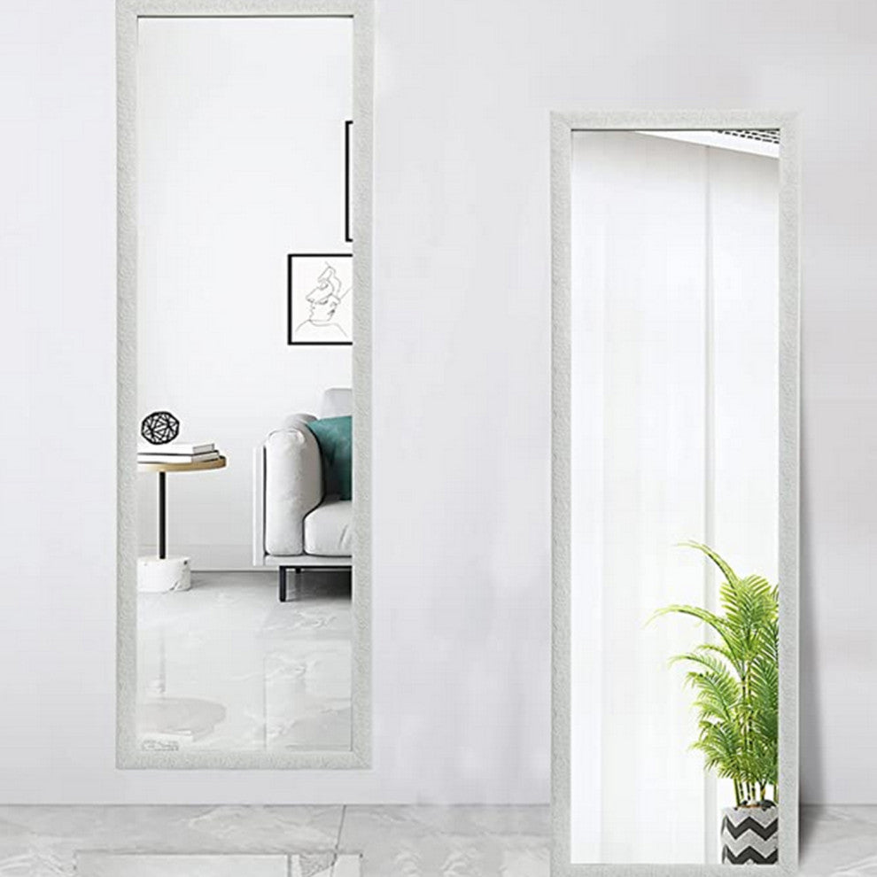 50" Lx14" W Rectangle Glass Framed Wall Mounted Bathroom Vanity Mirror