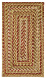 Manchester Concentric Braided Rectangle Rug, Gold Hues, 8'6"x8'6"