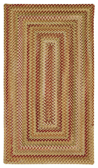Manchester Concentric Braided Rectangle Rug, Gold Hues, 8'6"x8'6"