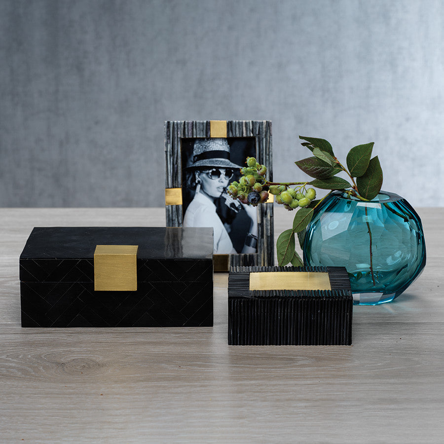 Sotavento Resin Chevron Inlaid Decorative Box