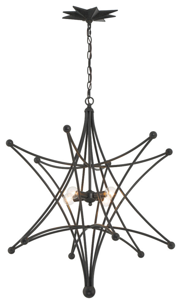 Astro 4-Light Black Chandelier
