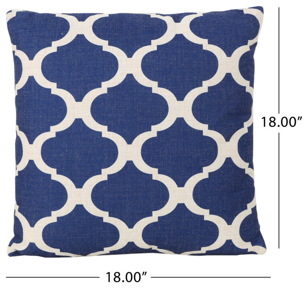 GDF Studio Amelia Outdoor 18" Water Resistant Square Pillows, Set of 4