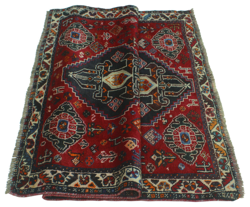 Fine Vintage Distressed Sam Red Rug