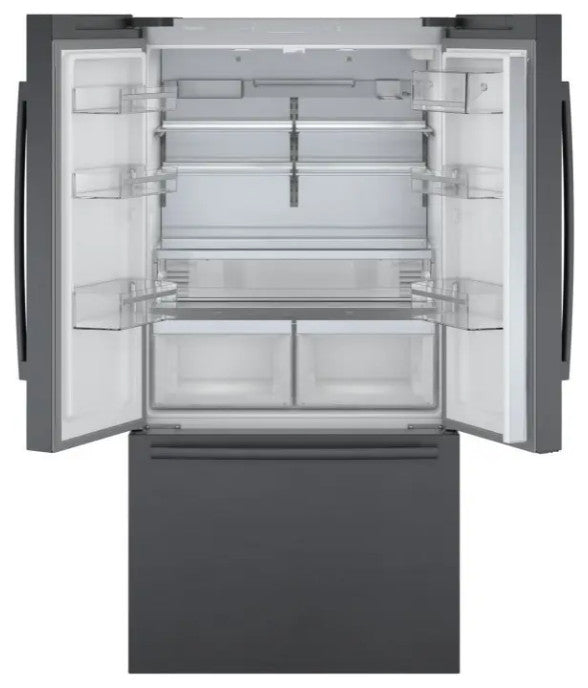 BOSCH 800 Series French Door Bottom Mount Refrigerator 36" Black stainless steel