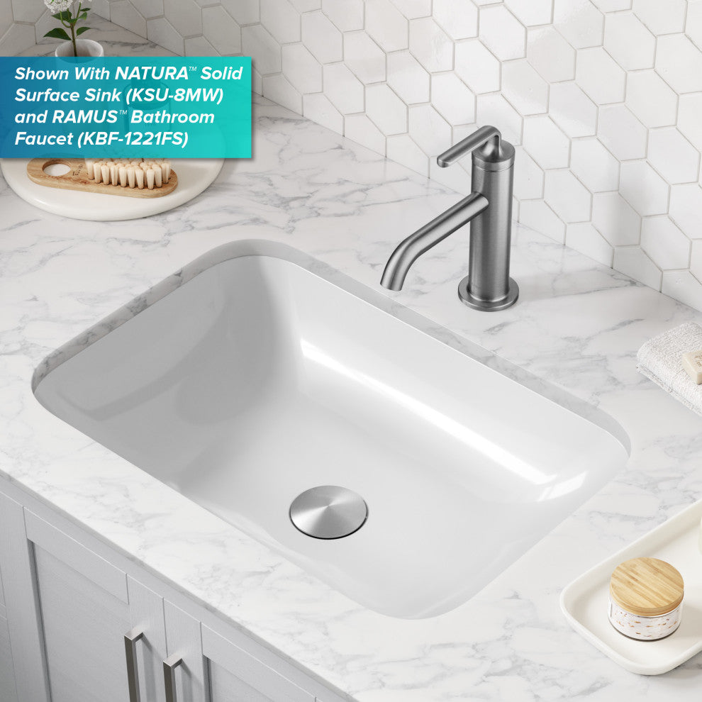 KRAUS PU-11SFS Pop-Up Drain for Bathroom Sink with Overflow in Stainless Steel