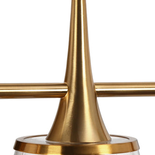 LNC 29" 4-Light Polished Gold with Seeded Glass Modern Vanity Light