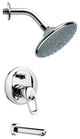 Chrome Tub and Shower Faucet Sets With 6" Rain Shower Head