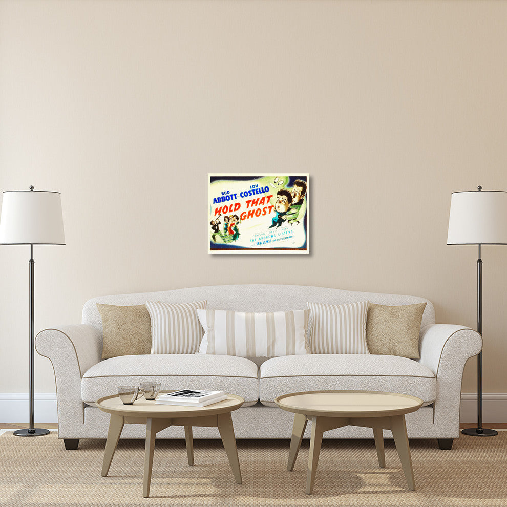 "Abbott & Costello - Hold That Ghost" Canvas Giclee, 30"x24"