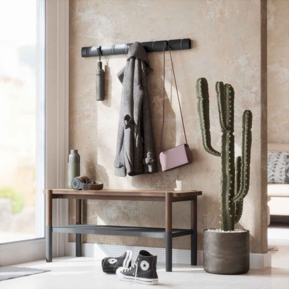 Umbra Flip Wall Mounted Coat Rack Black