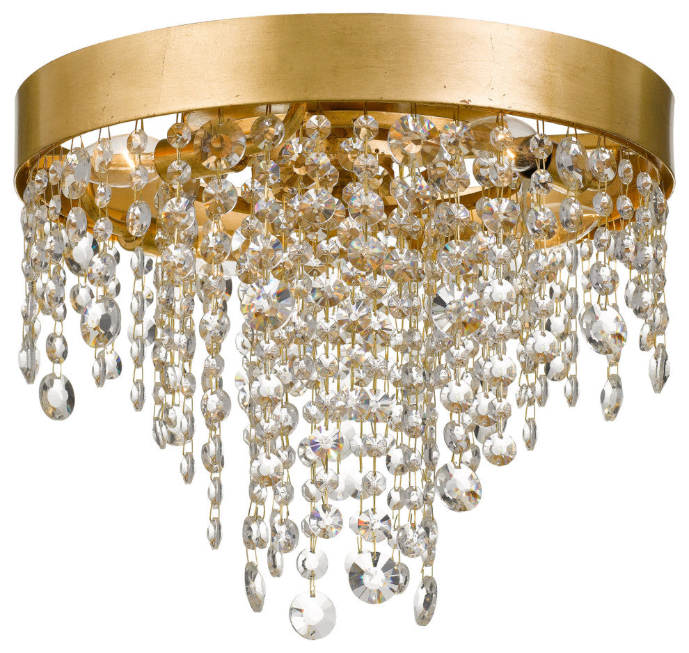 Crystorama Lighting Group WIN-613-CL-MWP Winham 4 Light 16"W - Antique Gold