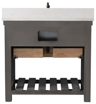 Wesley 36" Bathroom Vanity, Weathered Gray