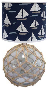 Cape Netted Glass Nautical Sailboat Accent Lamp