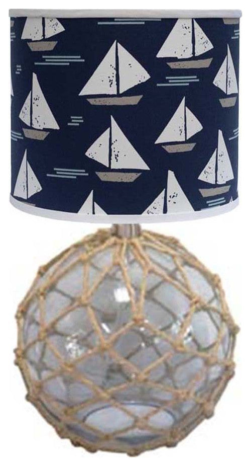 Cape Netted Glass Nautical Sailboat Accent Lamp