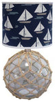 Cape Netted Glass Nautical Sailboat Accent Lamp