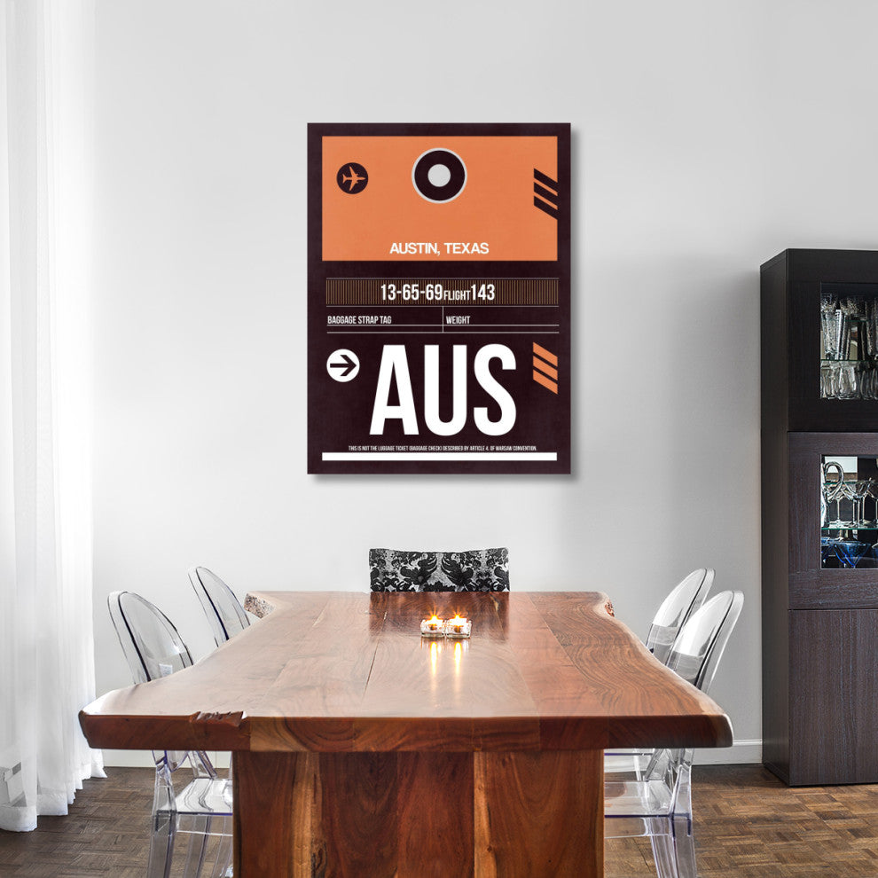 "AUS Austin Luggage Tag 2" Fine Art Print