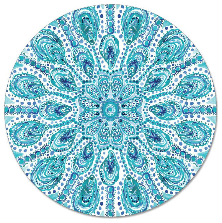 Tempered Glass Lazy Susan Ocean Fantasy