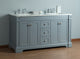 Stufurhome Seine Bathroom Vanity, Gray, 60"