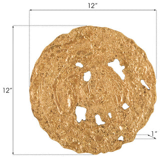 Molten Disc Wall Art, Gold Leaf, Small