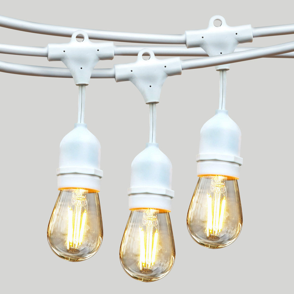 Brightech Ambience Pro LED 2W White- Waterproof LED Outdoor String Lights 48 Ft