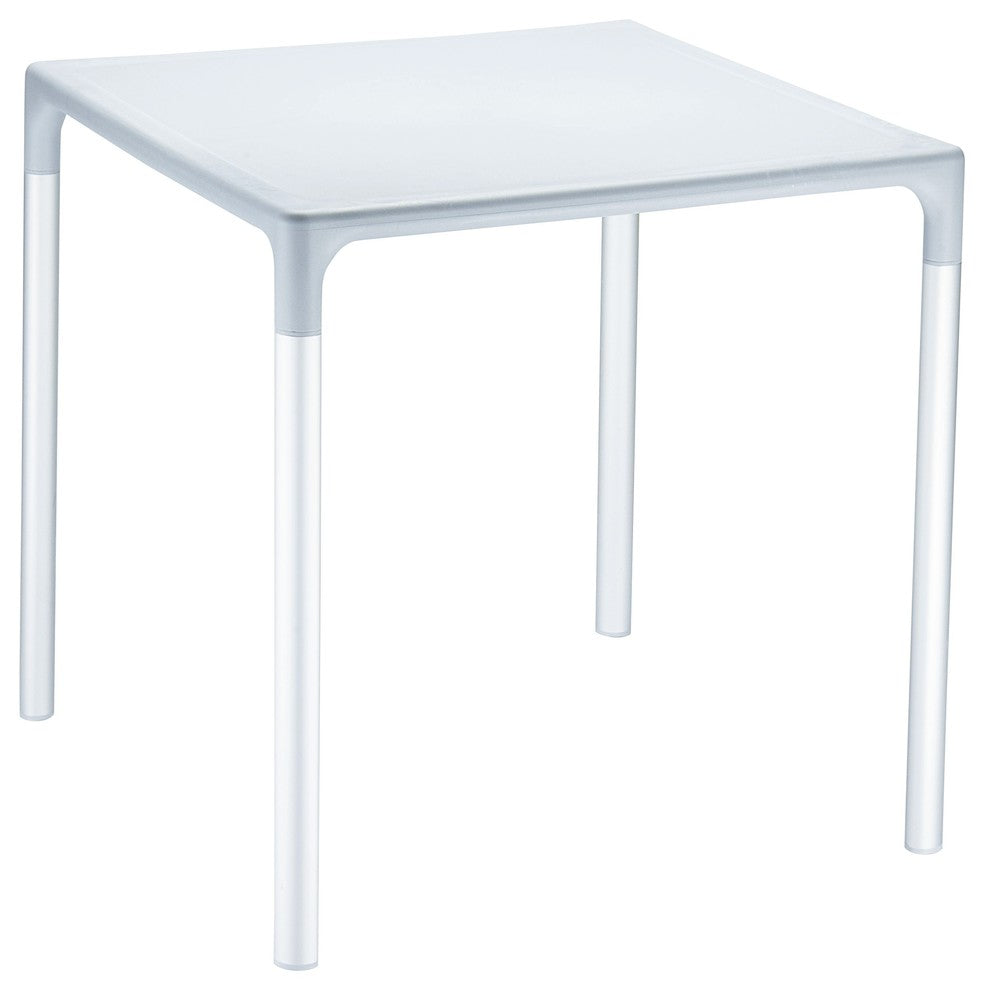 Compamia Mango Outdoor Dining Table With Aluminum Legs, Silver-Gray