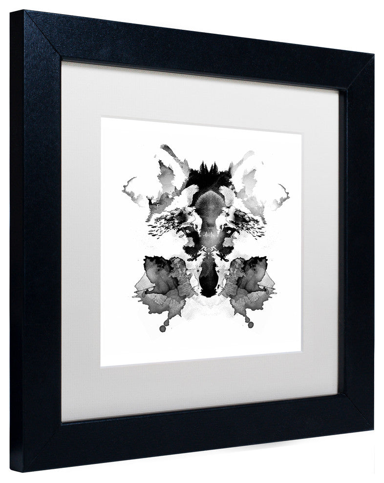 Robert Farkas 'Rorschach' Art, Black Frame, White Mat, 11x11