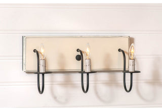 3 Arm Vanity Light, Rustic White