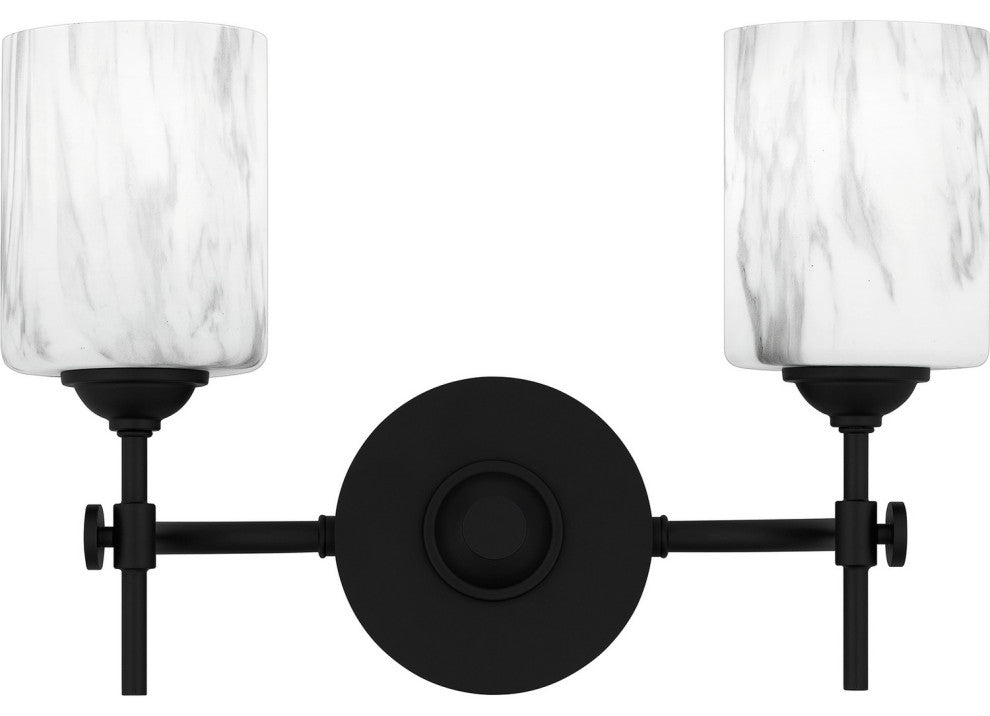 Aria 2-Light Bath, Matte Black