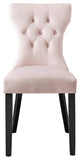 Side Dining Chair, Set of 2, Pink, Velvet, Modern, Cafe Bistro Hospitality