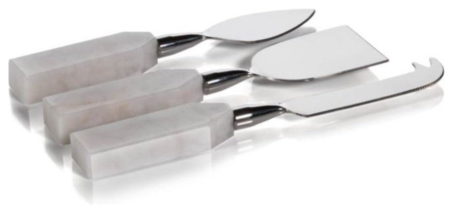 3-Piece Alabaster Cheese Knife Set