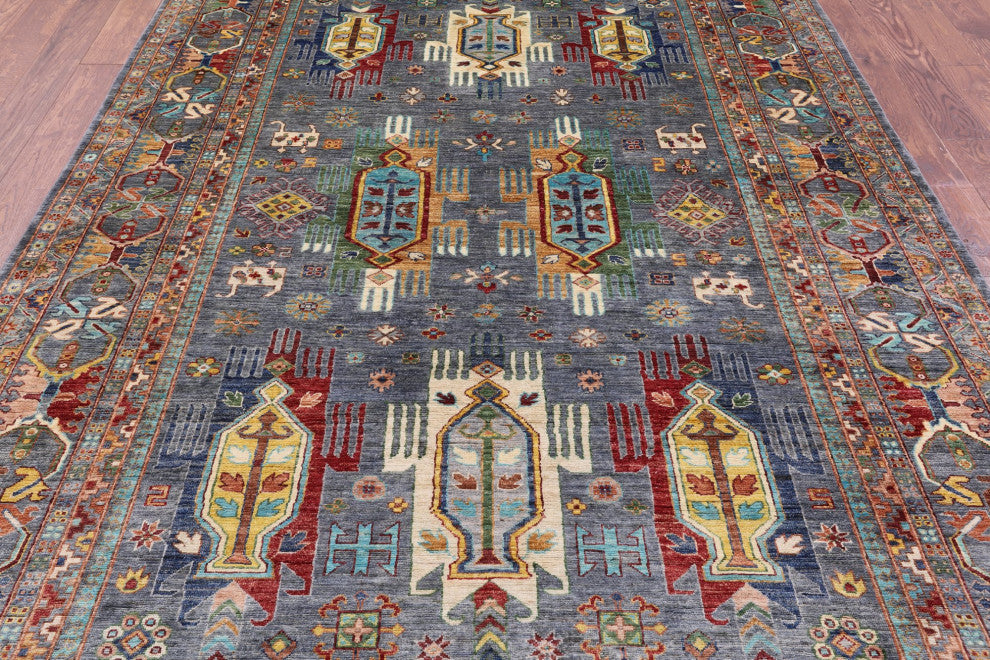 Hand-Knotted Tribal Fine Serapi Rug 6' 9" X 10' 0" - Q12488