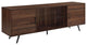 70" Mid Century Modern TV Stand, Dark Walnut