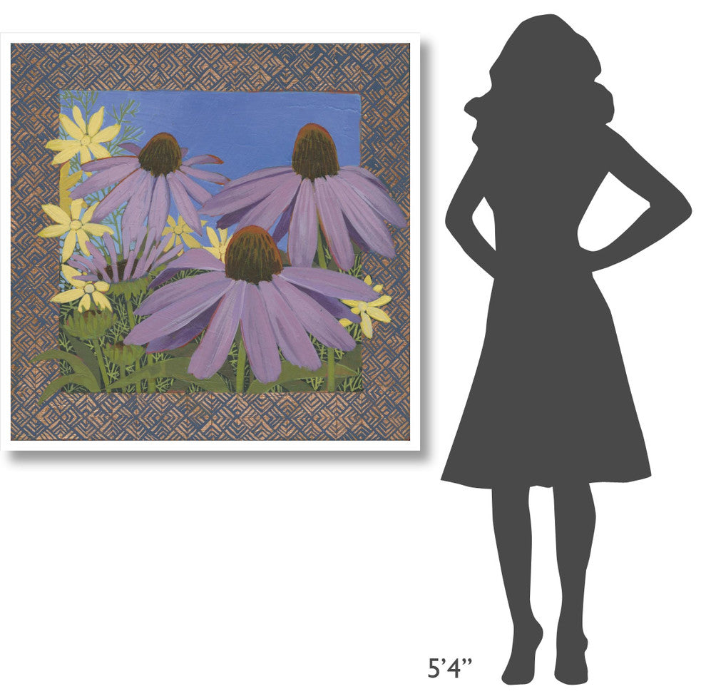 "Copper Zinnia" Digital Paper Print by Kathrine Lovell, 42"x42"