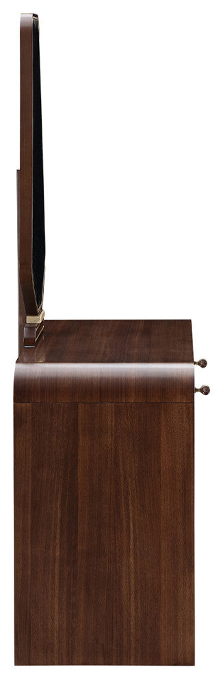 Houston Vanity With Mirror, Walnut
