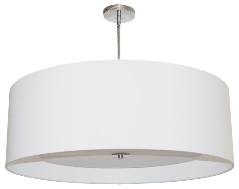 4-Light Helena Pendant Polished Chrome, White With White Diffuser