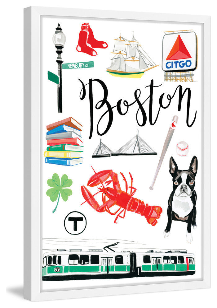 "Boston Icons" Framed Painting Print, 12x18